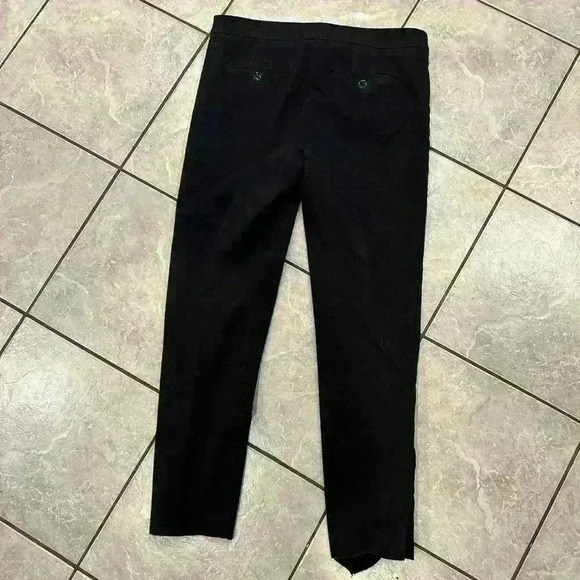Talbots Pull On Black Pants With Buttoned Legs Size 8 - Picture 2 of 6